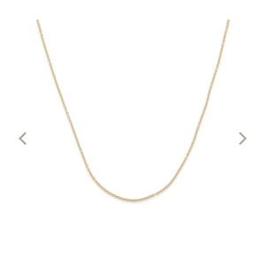 Fewer finer cable chain necklace 22-24inch never worn 14kt yellow gold